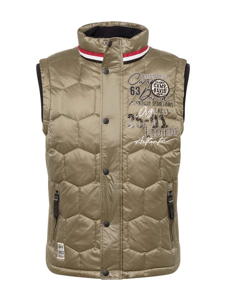 CAMP DAVID Daunenweste Camp David Herren Westen, Camp David Jackets CAD Green HW 22 Weste Logo von CAMP DAVID