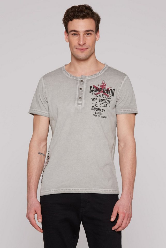 CAMP DAVID Henleyshirt mit Used-Kanten CAMP DAVID Henleyshirt mit Used-Kanten von CAMP DAVID