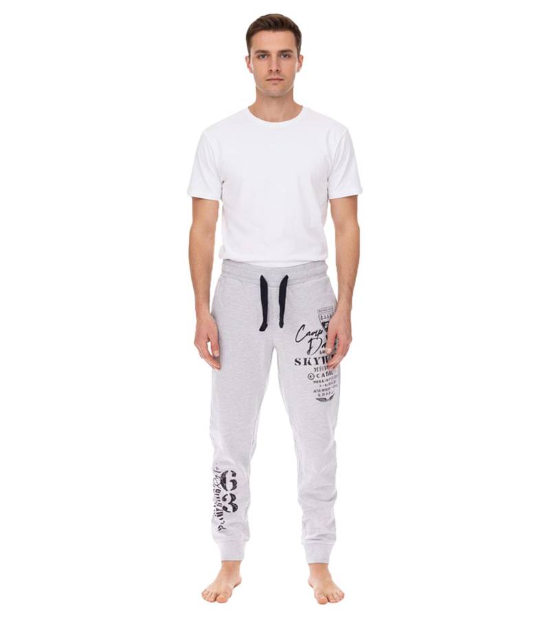 CAMP DAVID Herren Jogging-Hose mit Baumwollanteil Sweat-Hose Trainings-Hose 428251 2301 Grau von CAMP DAVID