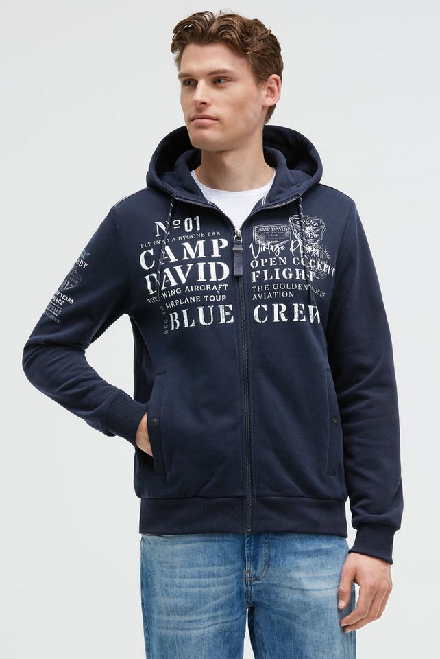 CAMP DAVID Kapuzensweatjacke Eingrifftaschen mit Druckknopfverschluss von CAMP DAVID