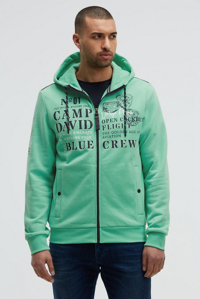 CAMP DAVID Kapuzensweatjacke Eingrifftaschen mit Druckknopfverschluss von CAMP DAVID