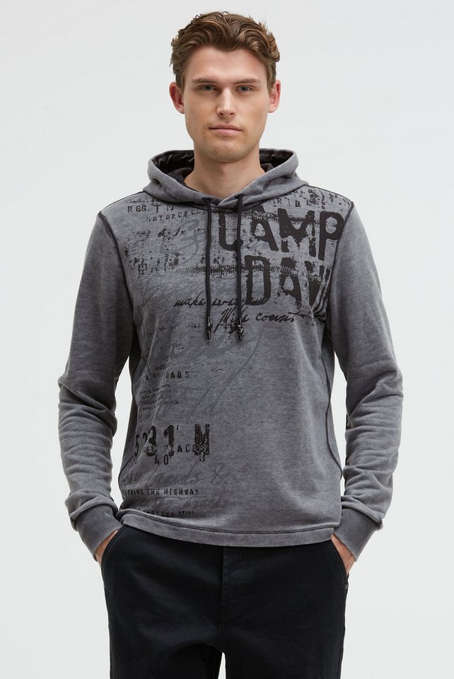 CAMP DAVID Kapuzensweatshirt mit Ausbrenner-Effekten von CAMP DAVID