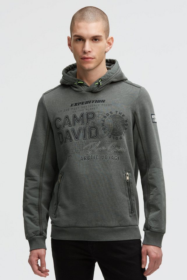 CAMP DAVID Kapuzensweatshirt mit Reißverschluss-Taschen von CAMP DAVID