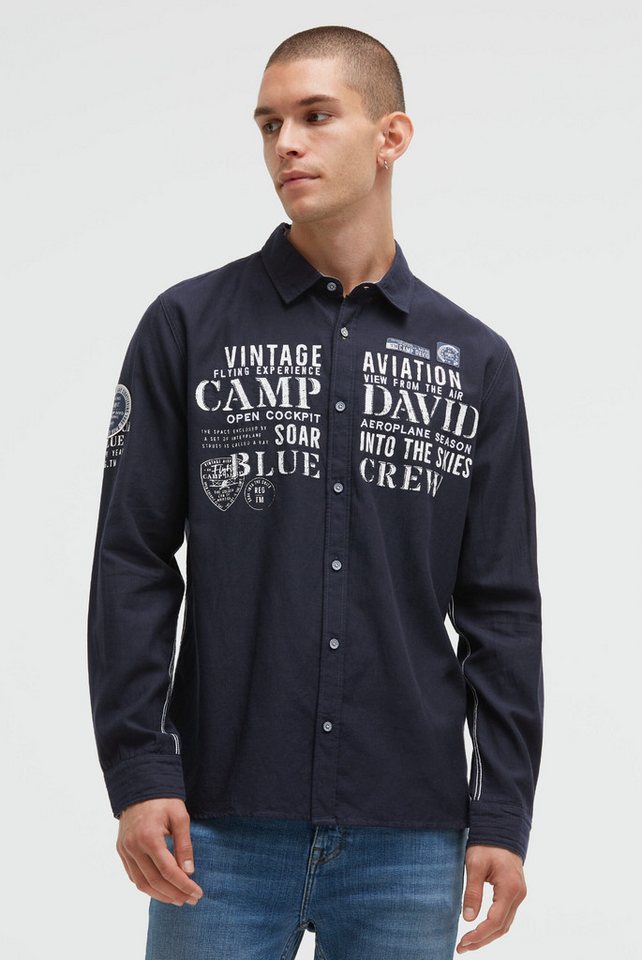 CAMP DAVID Langarmhemd aus Baumwolle von CAMP DAVID