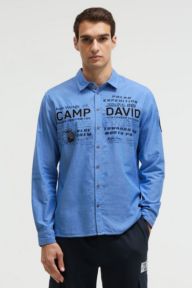 CAMP DAVID Langarmhemd aus Baumwolle von CAMP DAVID