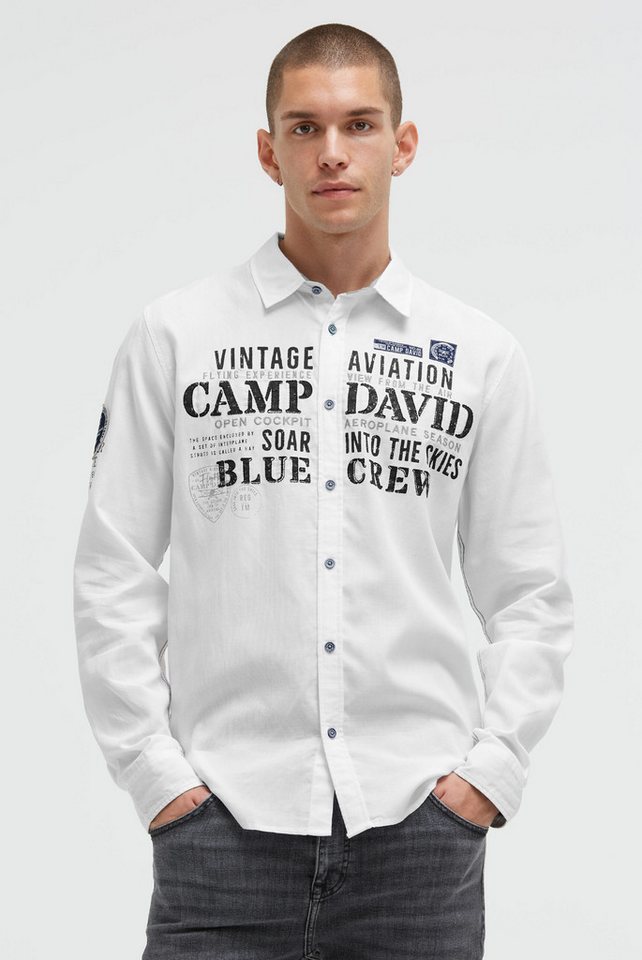 CAMP DAVID Langarmhemd aus Baumwolle von CAMP DAVID