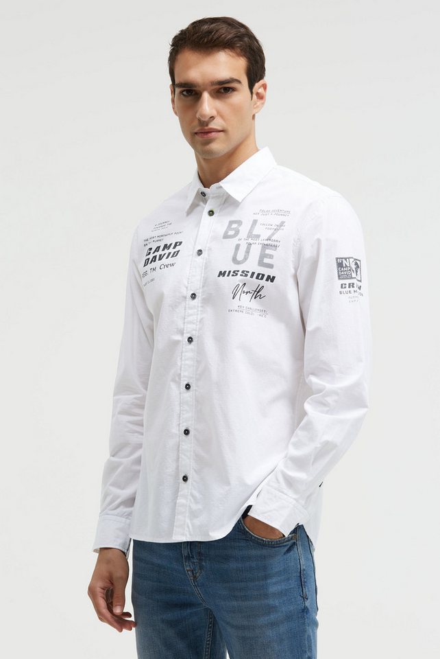 CAMP DAVID Langarmhemd aus Baumwolle von CAMP DAVID