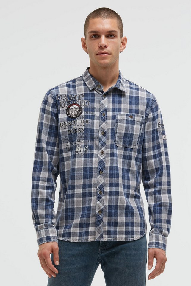 CAMP DAVID Langarmhemd mit Brusttasche von CAMP DAVID