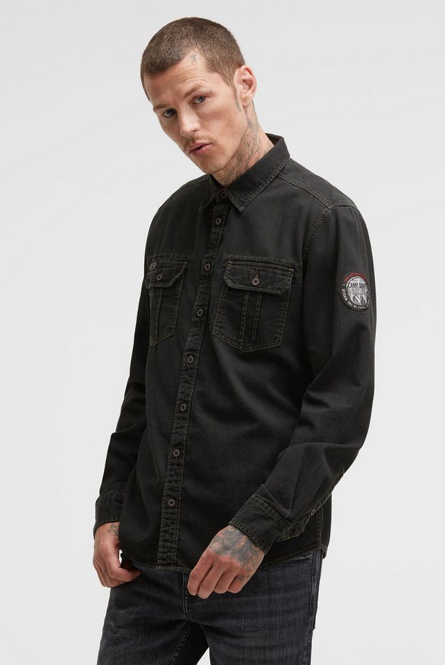 CAMP DAVID Langarmhemd mit Brusttaschen von CAMP DAVID