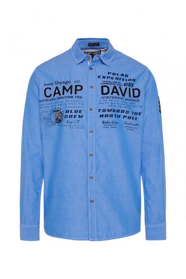 CAMP DAVID Langarmhemd mit Label-Applikationen light blue CAMP DAVID Langarmhemd mit Label-Applikationen light blue von CAMP DAVID