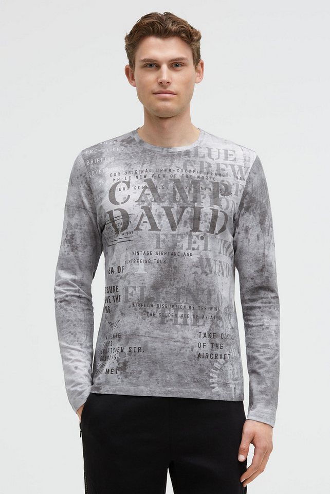 CAMP DAVID Langarmshirt aus Baumwolle von CAMP DAVID