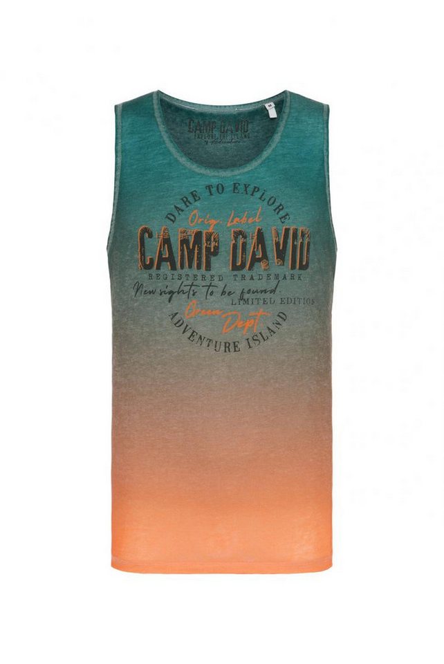CAMP DAVID Muscleshirt Dip Dye mit Ausbrenner-Effekten von CAMP DAVID
