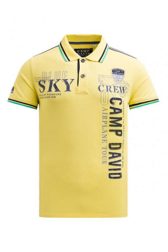 CAMP DAVID Poloshirt aus Pikee mit Logo Artworks von CAMP DAVID
