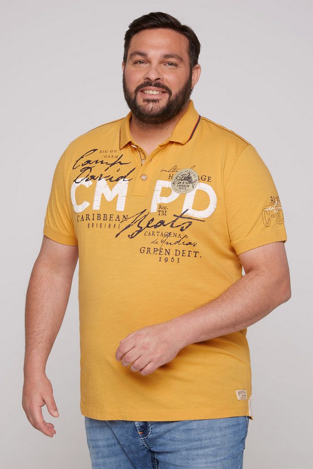 CAMP DAVID Poloshirt mit Front- und Backprint von CAMP DAVID