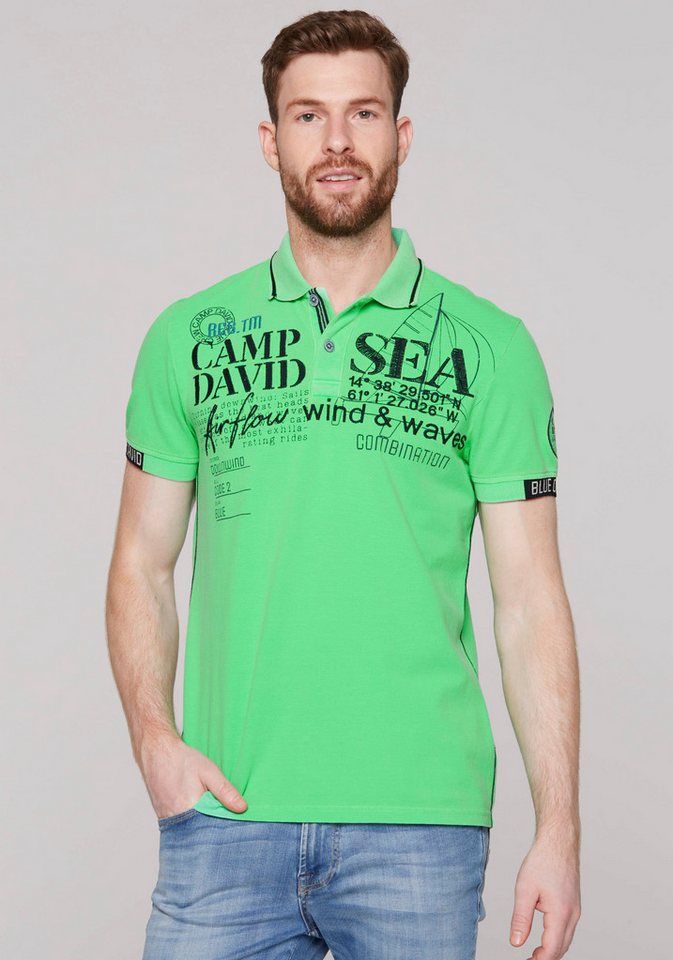 CAMP DAVID Poloshirt mit Logo-Applikationen von CAMP DAVID