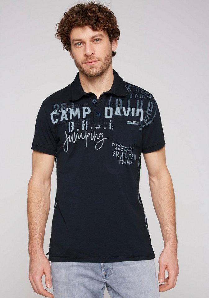 CAMP DAVID Poloshirt mit Tapes auf den Schultern von CAMP DAVID