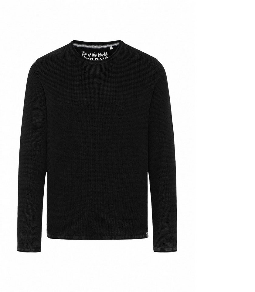 CAMP DAVID Rundhalspullover Strukturierter Pullover Stone Washed von CAMP DAVID