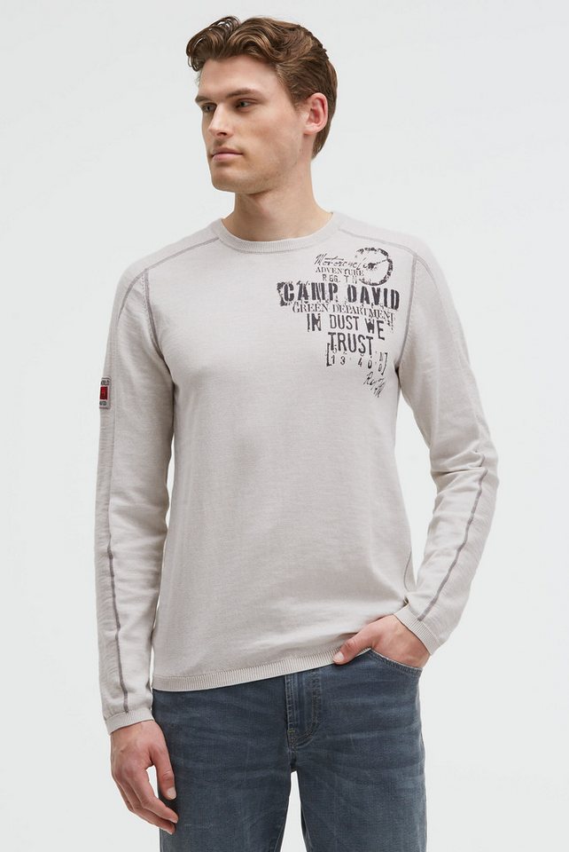 CAMP DAVID Rundhalspullover aus Baumwolle CAMP DAVID Rundhalspullover aus Baumwolle von CAMP DAVID