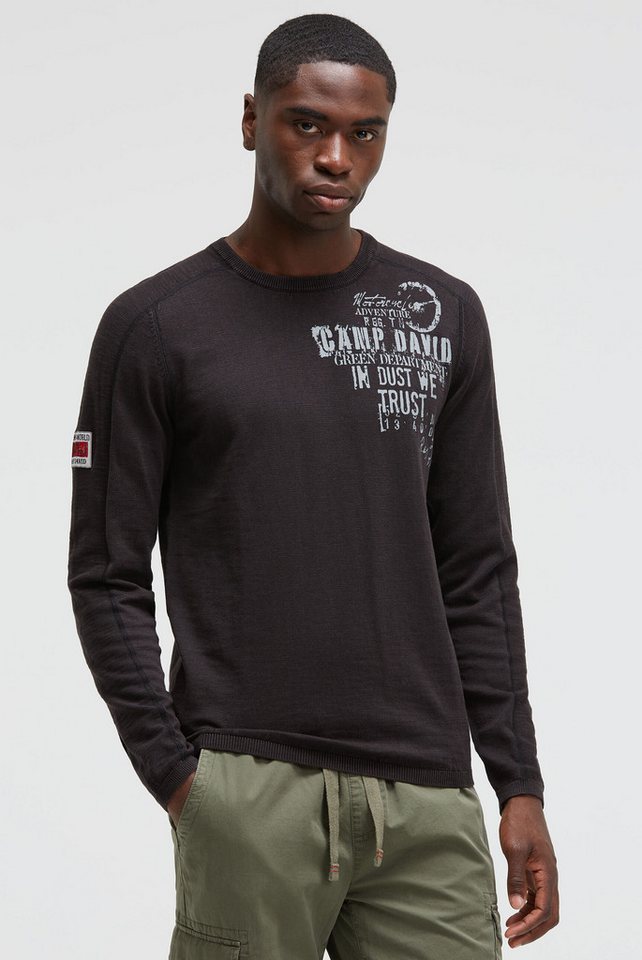 CAMP DAVID Rundhalspullover aus Baumwolle von CAMP DAVID