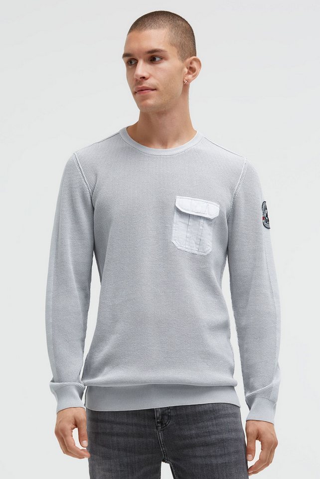 CAMP DAVID Rundhalspullover mit nach außen gekehrten Nähten von CAMP DAVID