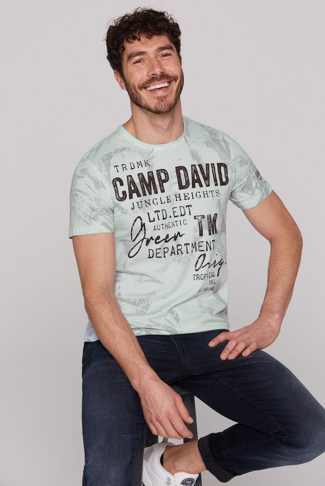 CAMP DAVID Rundhalsshirt mit All Over-Print von CAMP DAVID