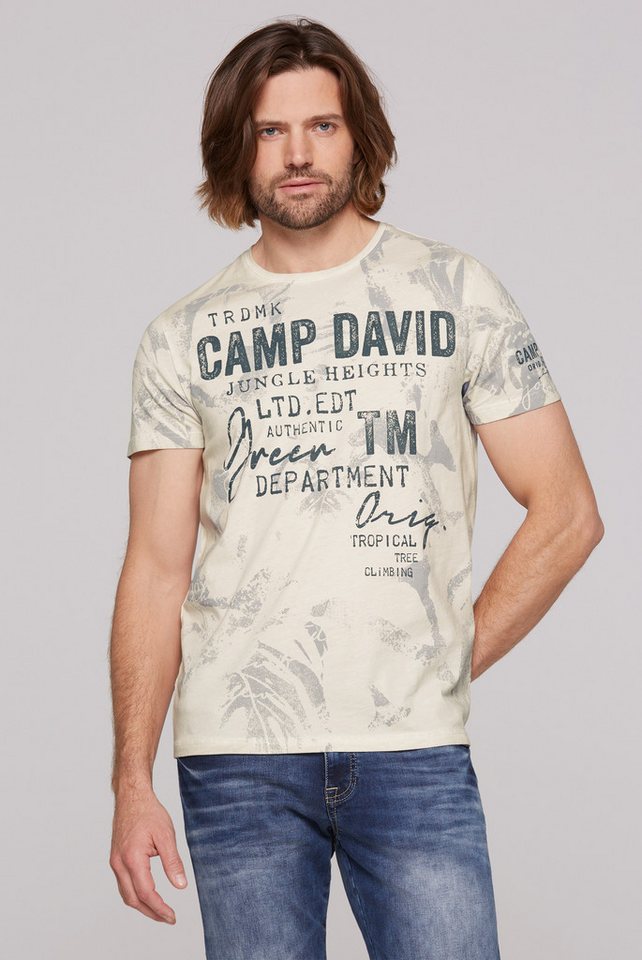 CAMP DAVID Rundhalsshirt mit All Over-Print von CAMP DAVID