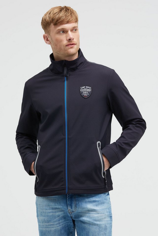CAMP DAVID Softshelljacke mit verstellbarem Gummizug im Saum von CAMP DAVID