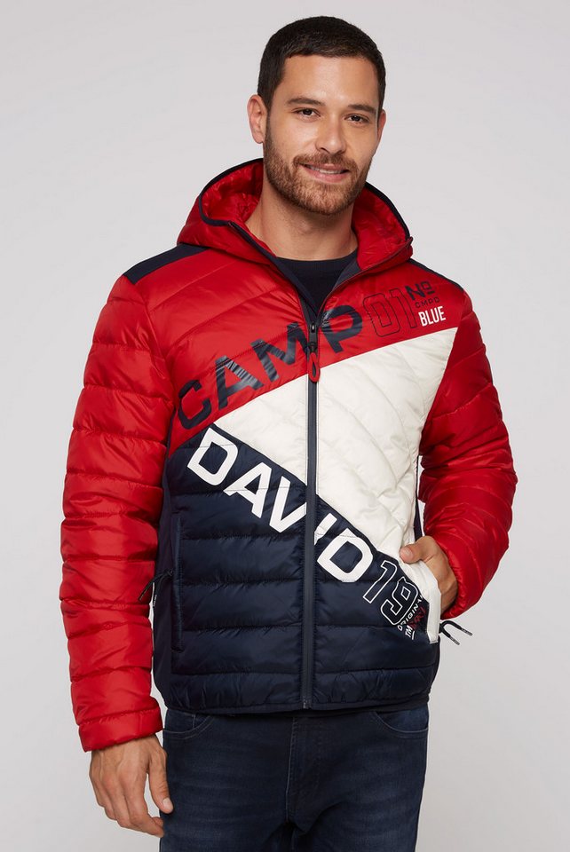 CAMP DAVID Steppjacke mit Colour-Blocking und Rücken-Print von CAMP DAVID