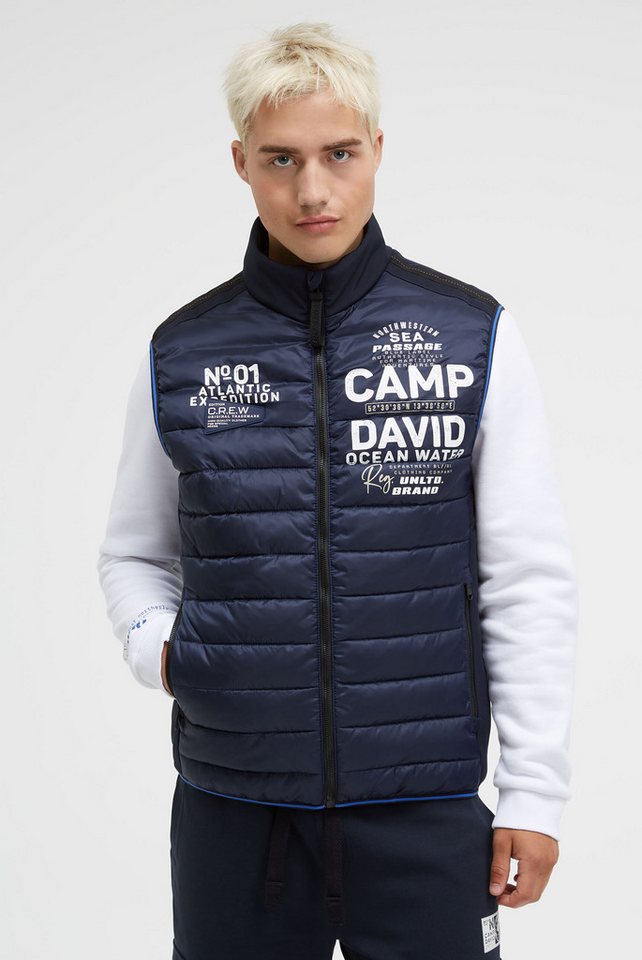 CAMP DAVID Steppweste mit Windfangleiste von CAMP DAVID