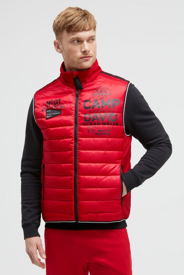 CAMP DAVID Steppweste mit Windfangleiste von CAMP DAVID