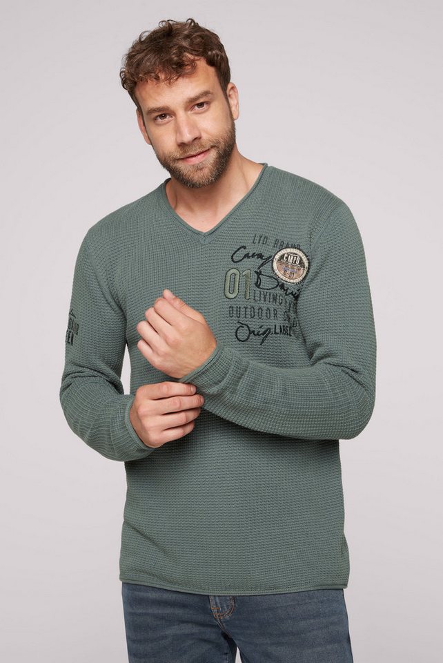 CAMP DAVID Strickpullover mit Logo Print von CAMP DAVID
