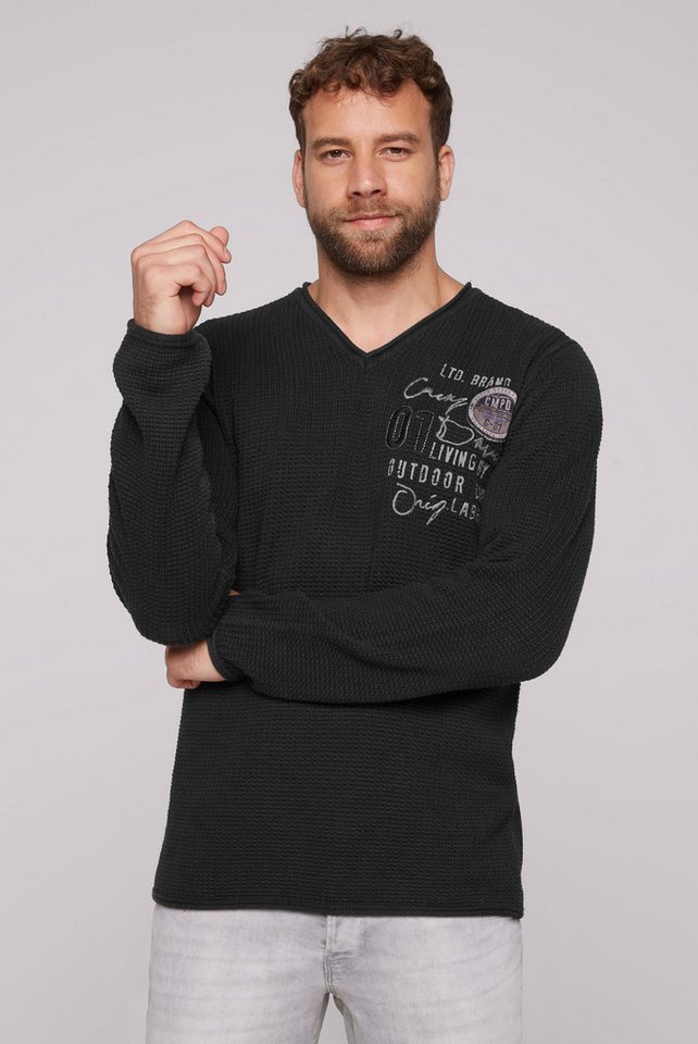 CAMP DAVID Strickpullover mit Logo Print von CAMP DAVID