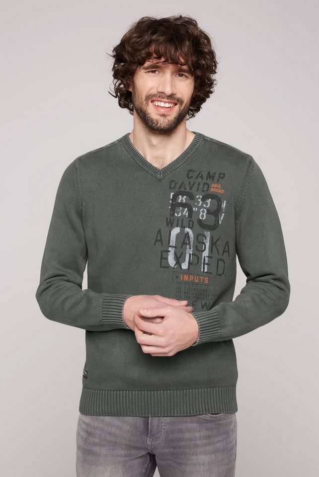 CAMP DAVID Strickpullover mit Logoprints vorne und hinten CAMP DAVID Strickpullover mit Logoprints vorne und hinten von CAMP DAVID