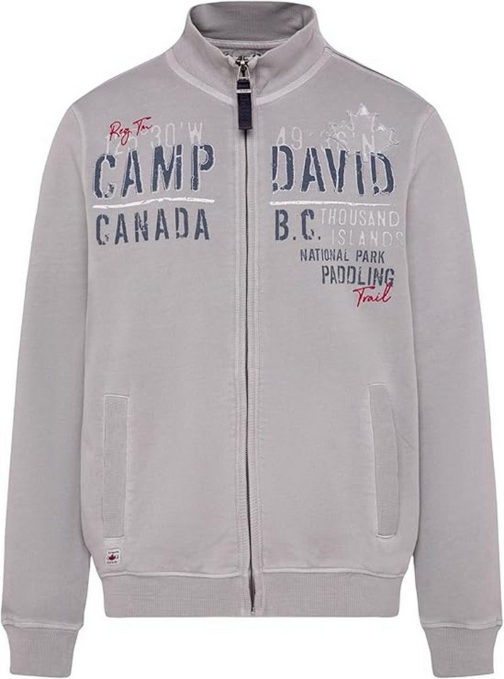 CAMP DAVID Sweatjacke mit Logo-Applikationen Polo Grey von CAMP DAVID