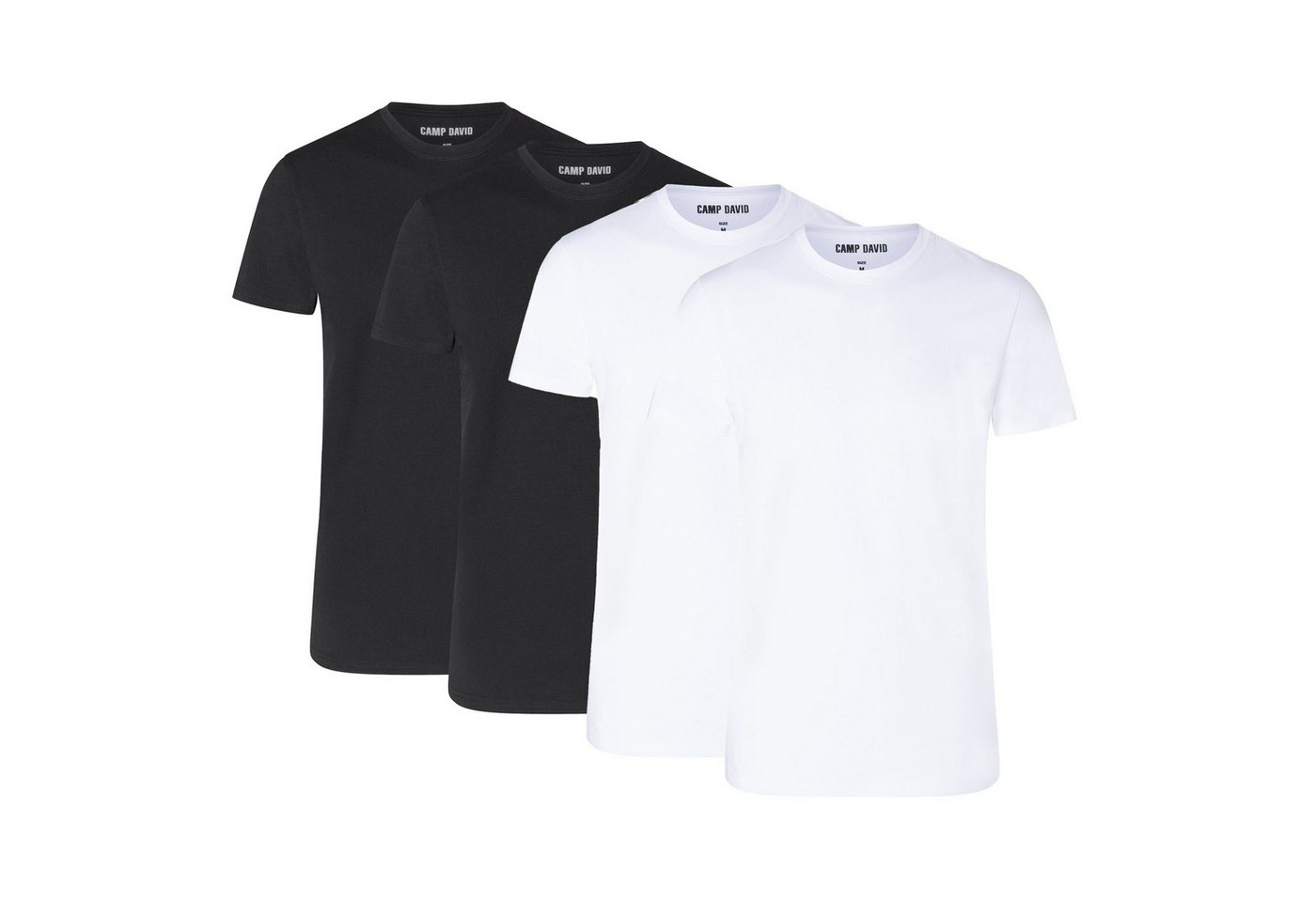 CAMP DAVID T-Shirt Herren T-Shirt 4er Pack Baumwolle (Packung, 4er Pack) von CAMP DAVID