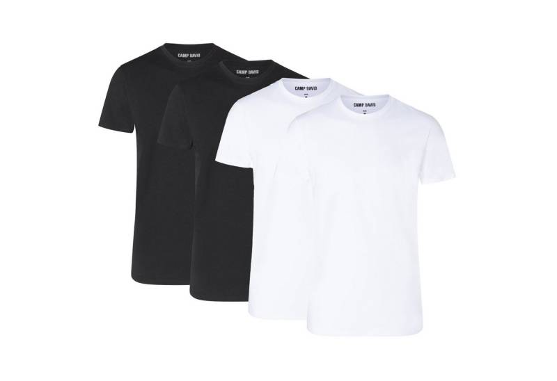 CAMP DAVID T-Shirt Herren T-Shirt 4er Pack Baumwolle (Packung, 4er Pack) von CAMP DAVID