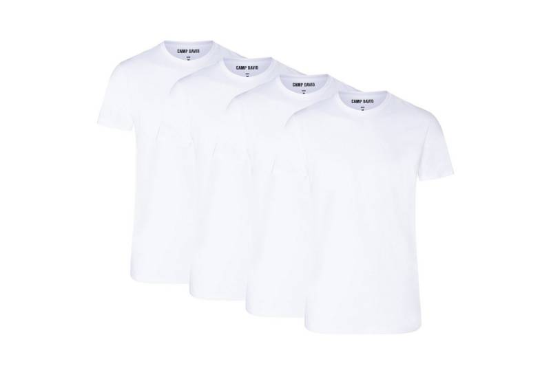 CAMP DAVID T-Shirt Herren T-Shirt 4er Pack Baumwolle (Packung, 4er Pack) von CAMP DAVID