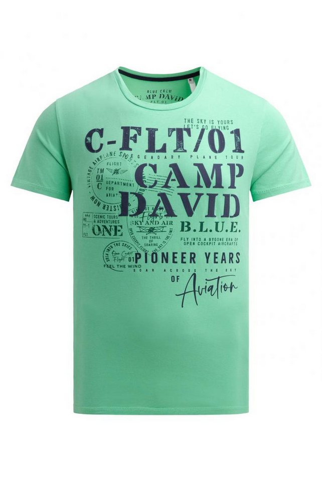 CAMP DAVID T-Shirt Rundhals mit Puffprint von CAMP DAVID