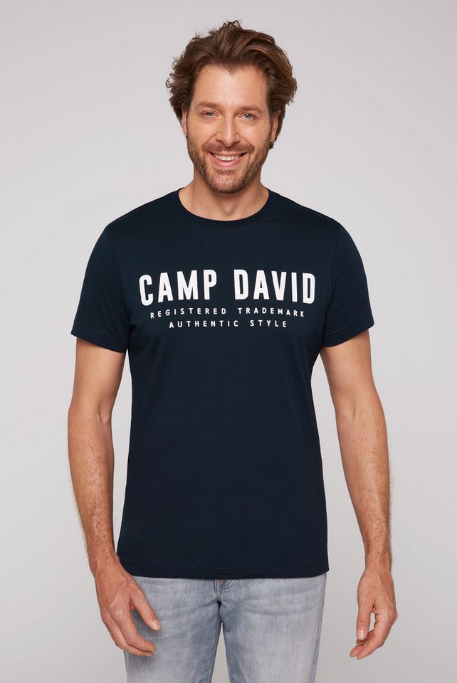 CAMP DAVID T-Shirt mit Logo Print auf der Vorderseite von CAMP DAVID