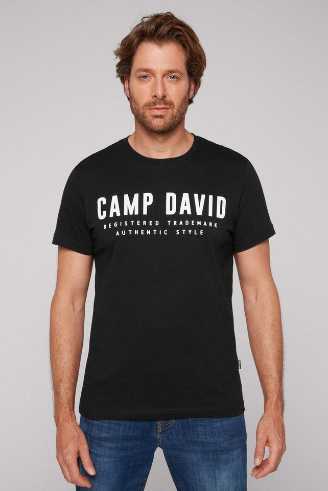 CAMP DAVID T-Shirt mit Logo-Print auf der Vorderseite von CAMP DAVID