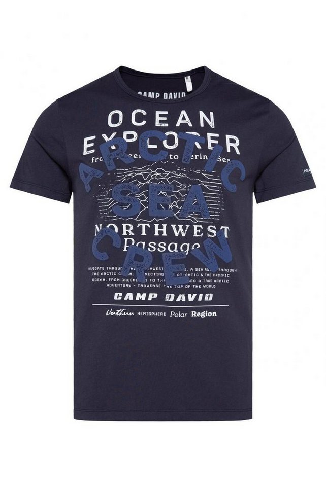 CAMP DAVID T-Shirt mit Puffprint im Used Look von CAMP DAVID