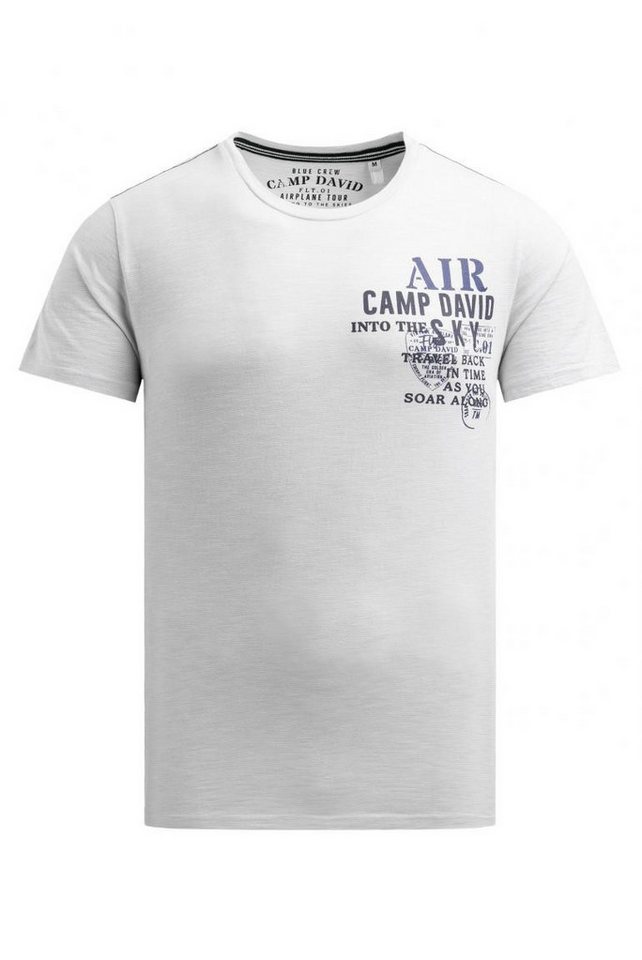CAMP DAVID T-Shirt mit Streifen-Design und Rücken-Print von CAMP DAVID