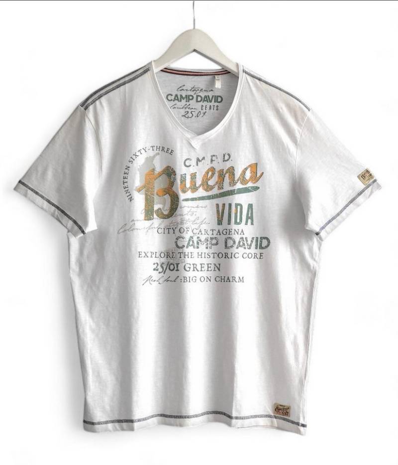 CAMP DAVID T-Shirt mit Vintage Print von CAMP DAVID