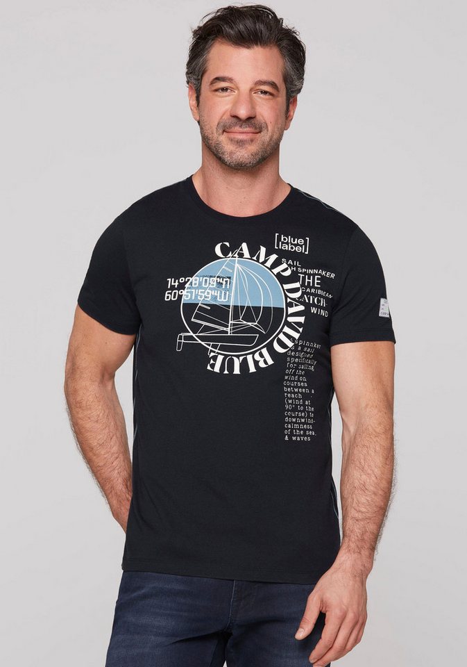 CAMP DAVID T-Shirt mit Wording-Prints von CAMP DAVID