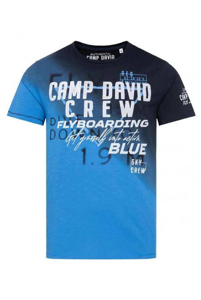 CAMP DAVID T-Shirt mit diagonalem Dip-Dye-Effekt von CAMP DAVID