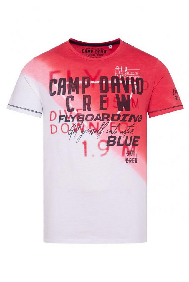 CAMP DAVID T-Shirt mit diagonalem Dip-Dye-Effekt von CAMP DAVID