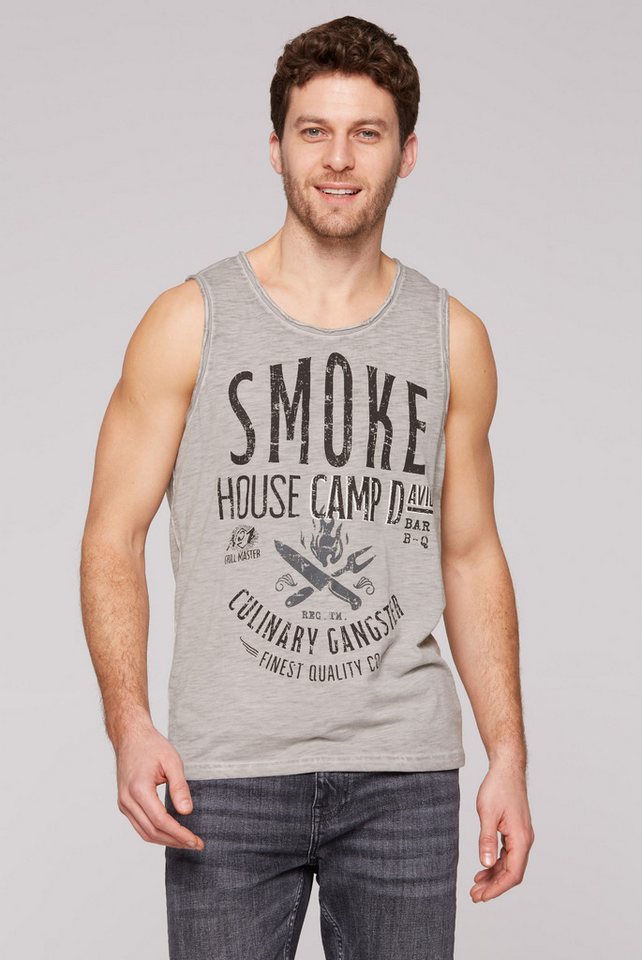 CAMP DAVID Tanktop mit offenen Kanten an den Ausschnitten CAMP DAVID Tanktop mit offenen Kanten an den Ausschnitten von CAMP DAVID