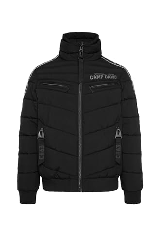 Camp David Herren Steppblouson mit Doppelkragen und Logo-Tapes Black L Camp David Herren Steppblouson mit Doppelkragen und Logo-Tapes Black L von Camp David