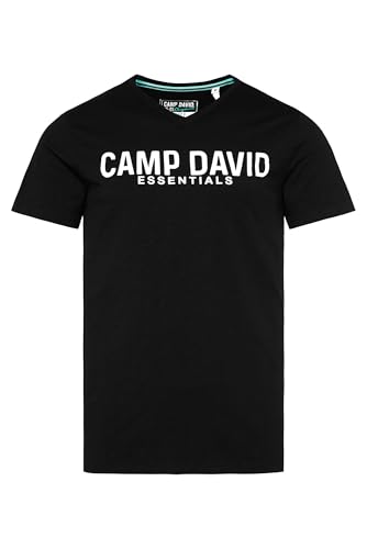 Camp David Herren V-Shirt mit Logo Print Black M Camp David Herren V-Shirt mit Logo Print Black M von Camp David