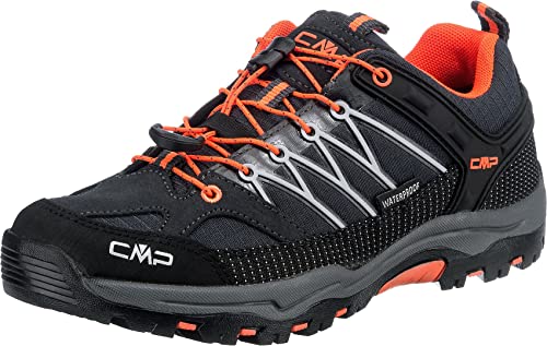 CMP Rigel Low Trekking Wp Walking Shoe, Antracite-Flash Orange, 35 EU, 3Q54554 von CMP